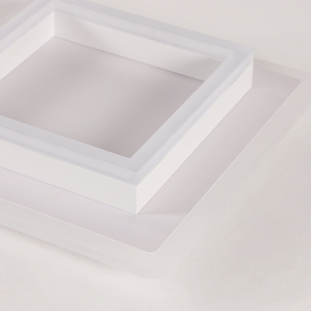 Ceiling Light - White Acrylic Frame, White Light