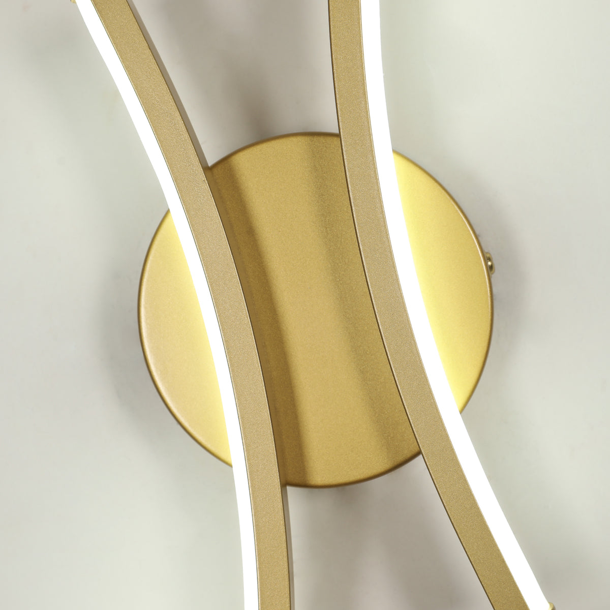 Wall Light - Gold Aluminium Frame, White Light