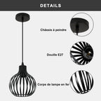 Chandeliers - Black Metal Frame