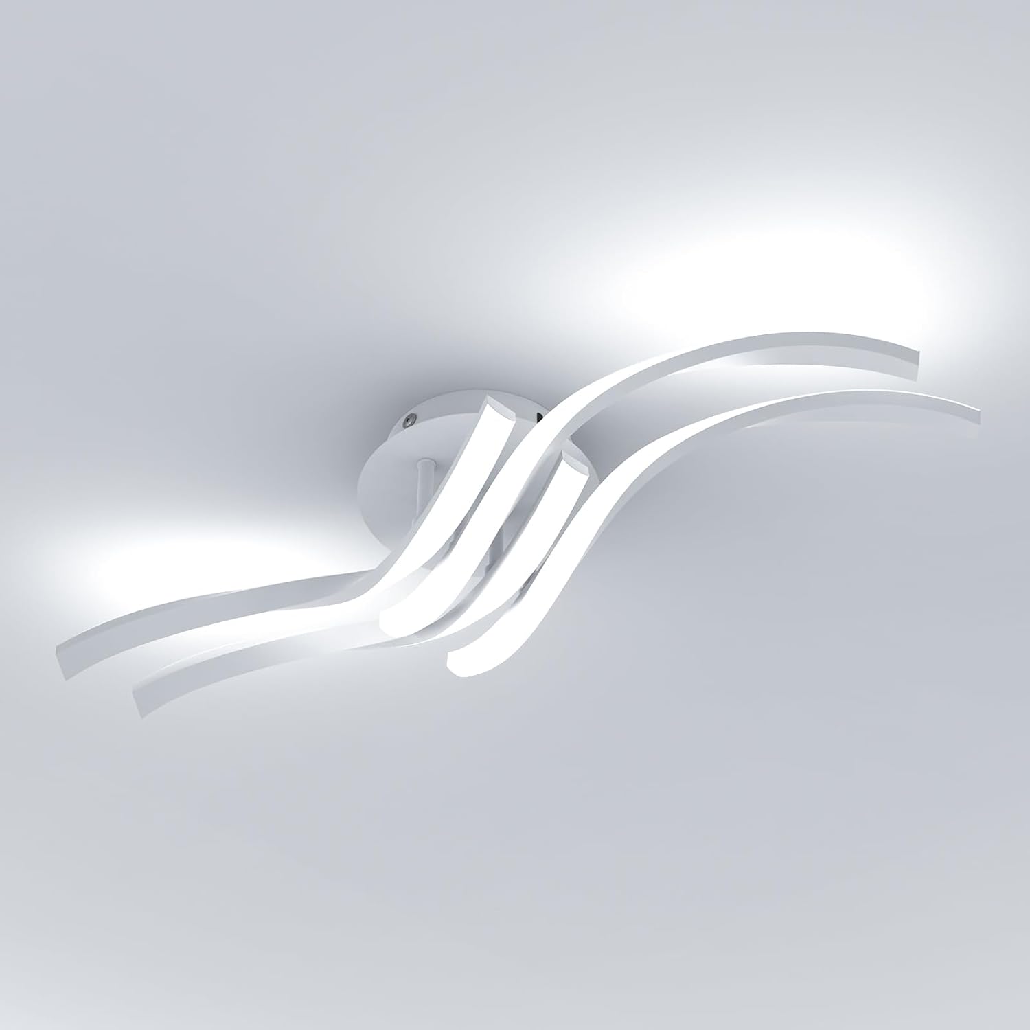 Ceiling Light - White Aluminium Frame, White Light