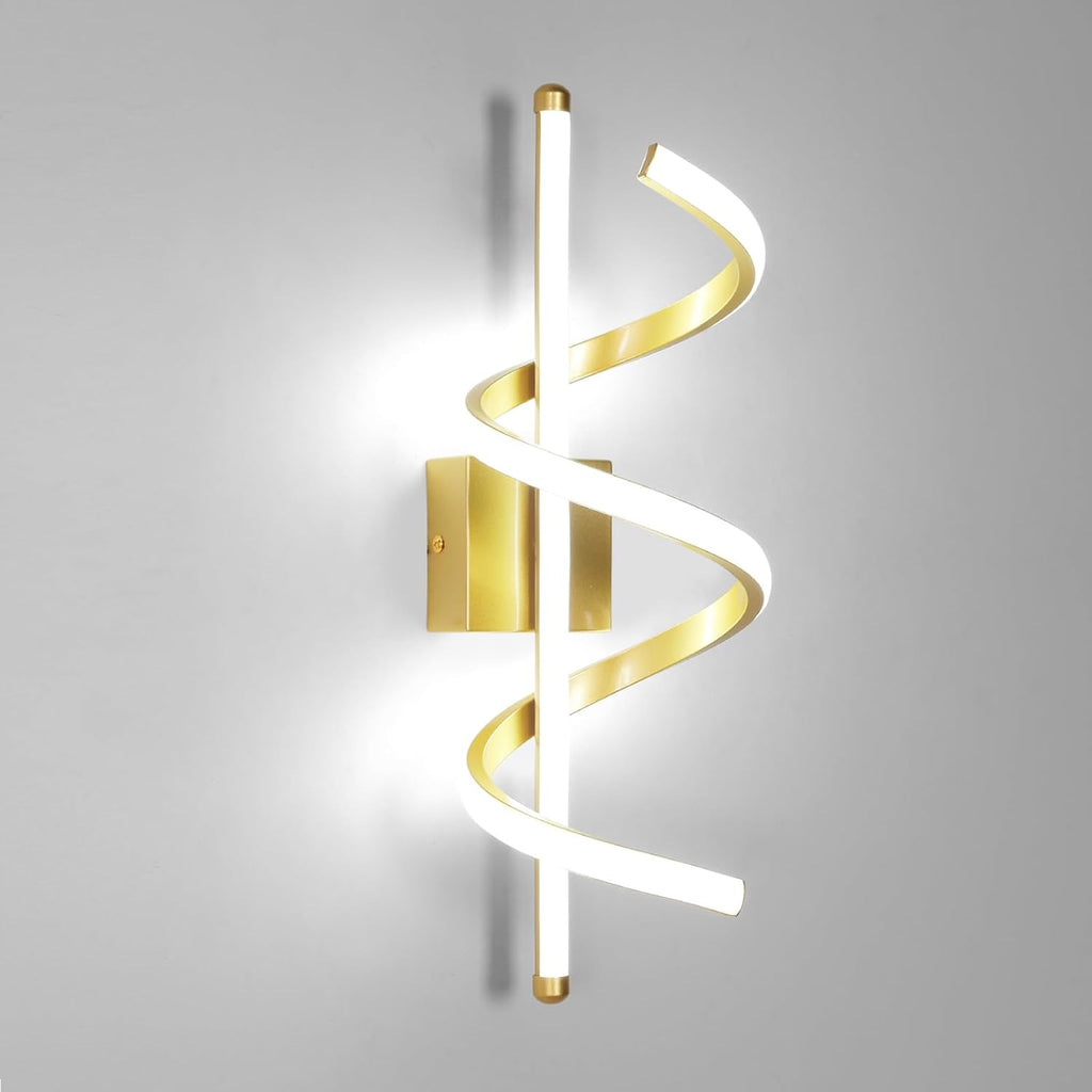 Wall Light - Gold Aluminium Frame, White Light