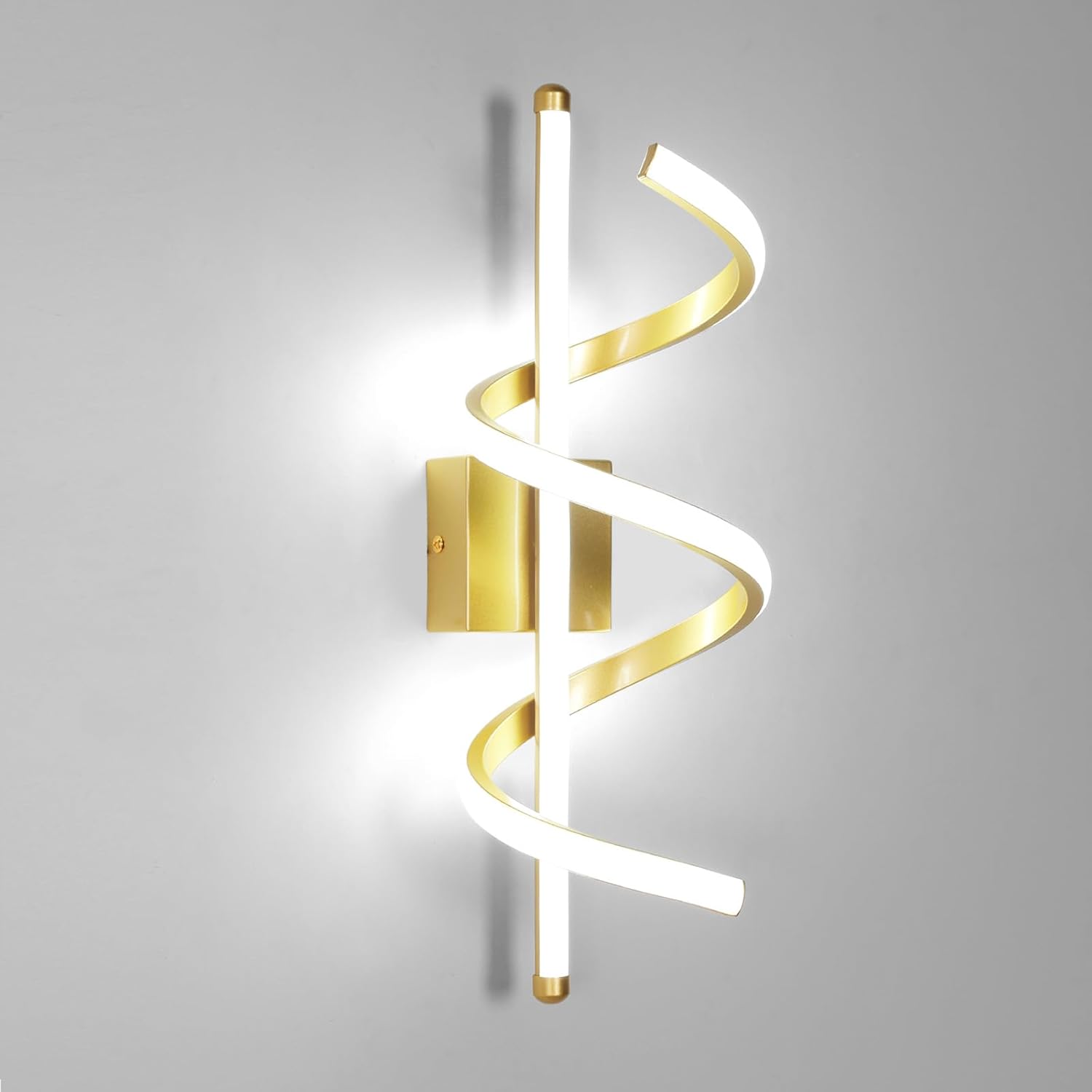 Wall Light - Gold Aluminium Frame, White Light