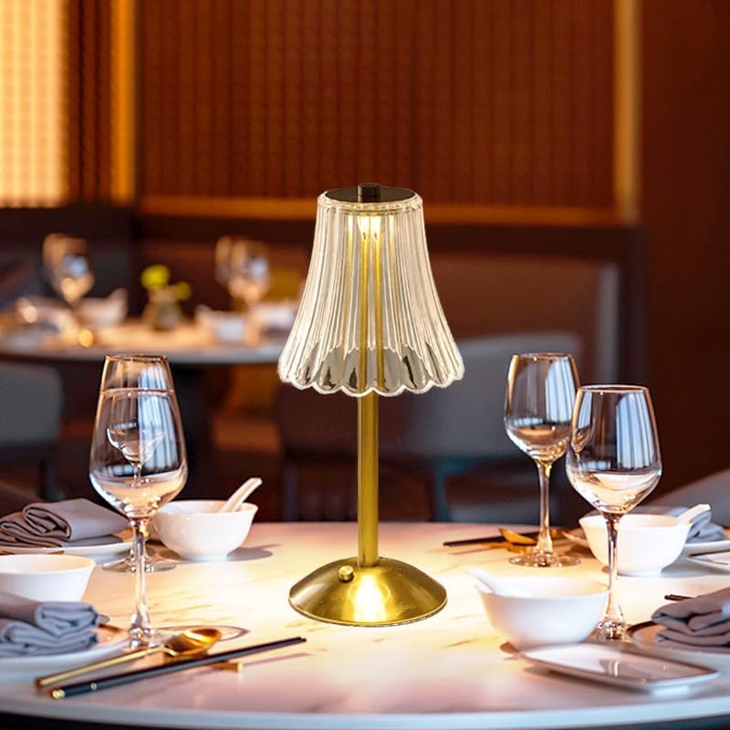 Table Lamps - Gold Plastic Frame, Tunable