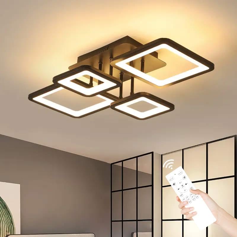 Ceiling Light - Black Acrylic Frame, Tunable and Dimmable