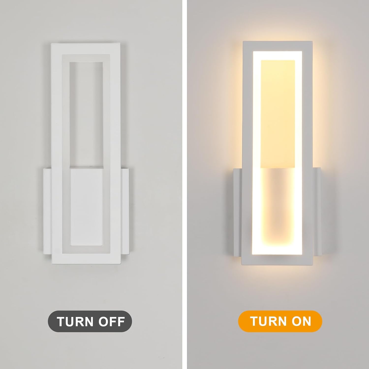 Wall Light - White Acrylic Frame, Tunable