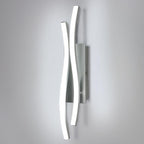 Wandleuchte – silberner Aluminiumrahmen, weißes Licht