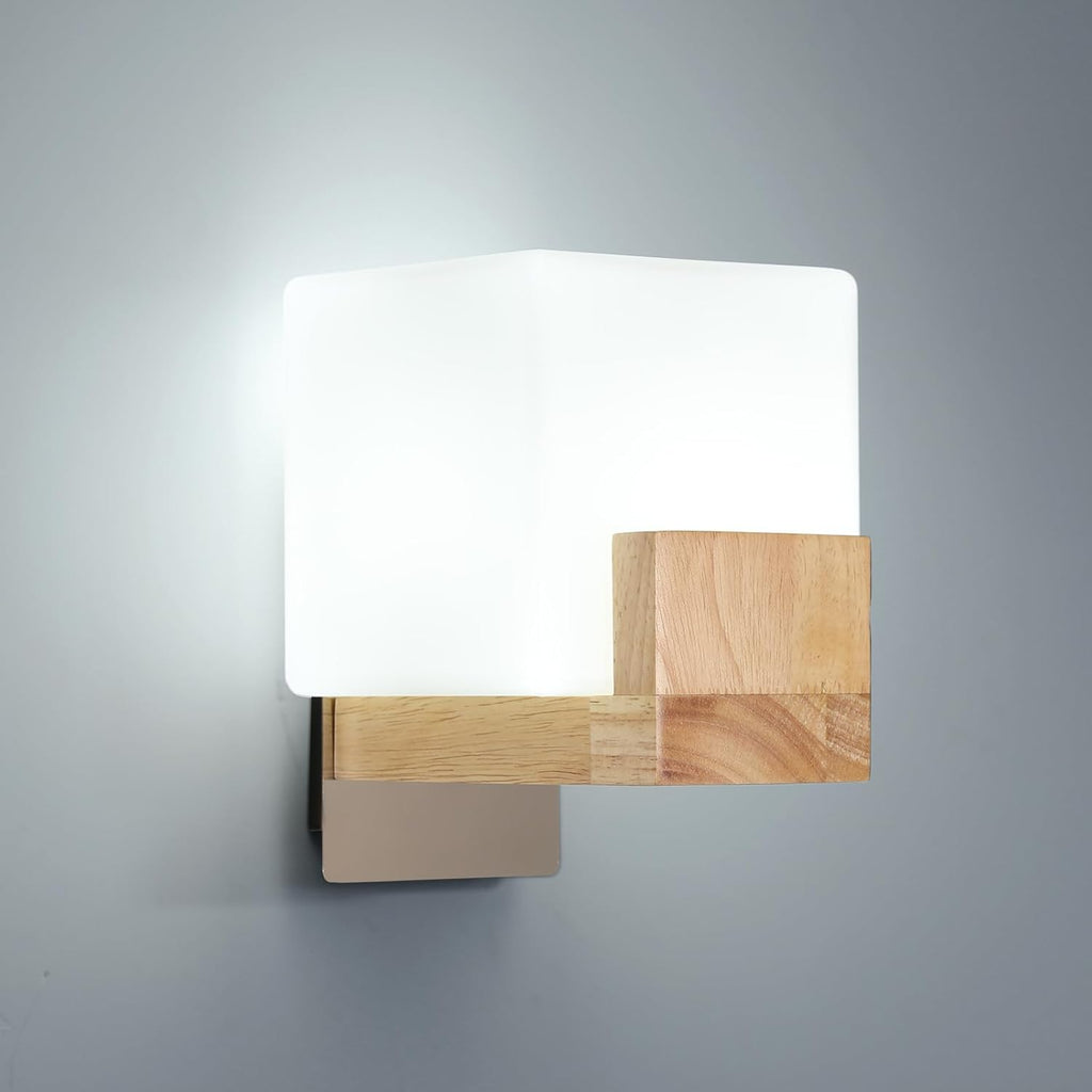 Wall Light - Wood Glass Frame, Tunable