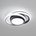 Ceiling Light - Black & White Aluminium Frame, White Light