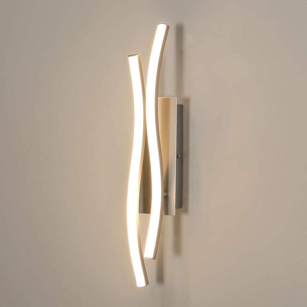 Wall Light - Silver Aluminium Frame, Warm Light