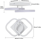 Ceiling Light - White Aluminium Frame, Natural Light