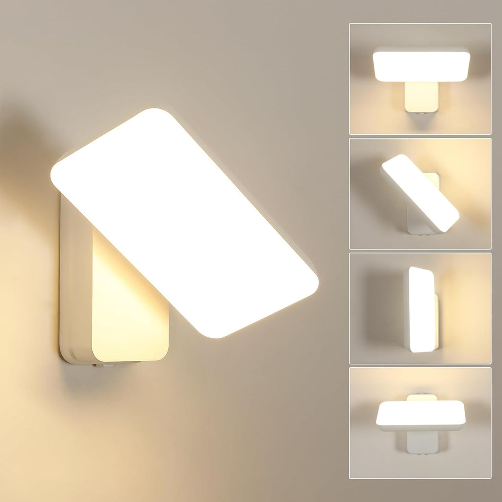 Wall Light - White Aluminium Frame, Warm Light