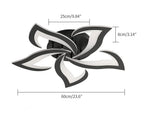 Ceiling Light - Black Acrylic Frame, White Light