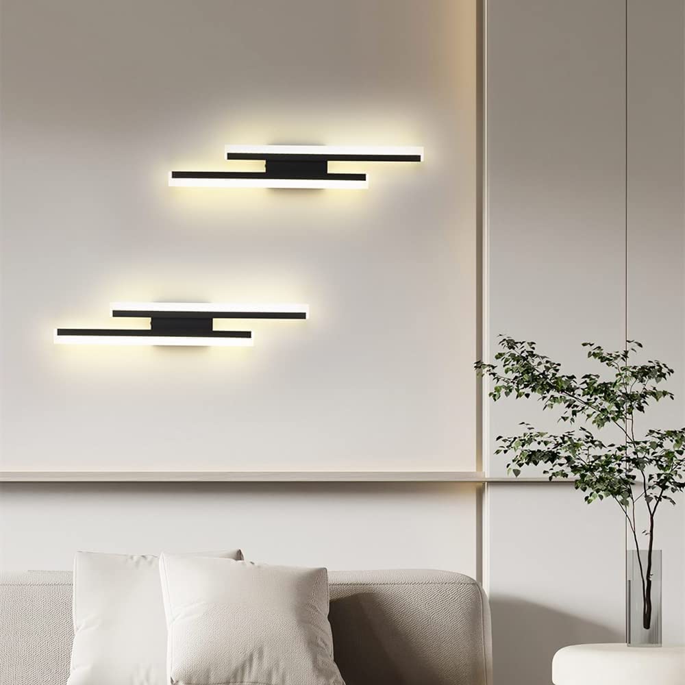 Wall Light - Black Acrylic Frame, Warm Light