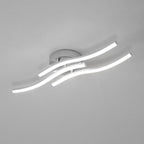 Ceiling Light - Silver Aluminium Frame, White Light