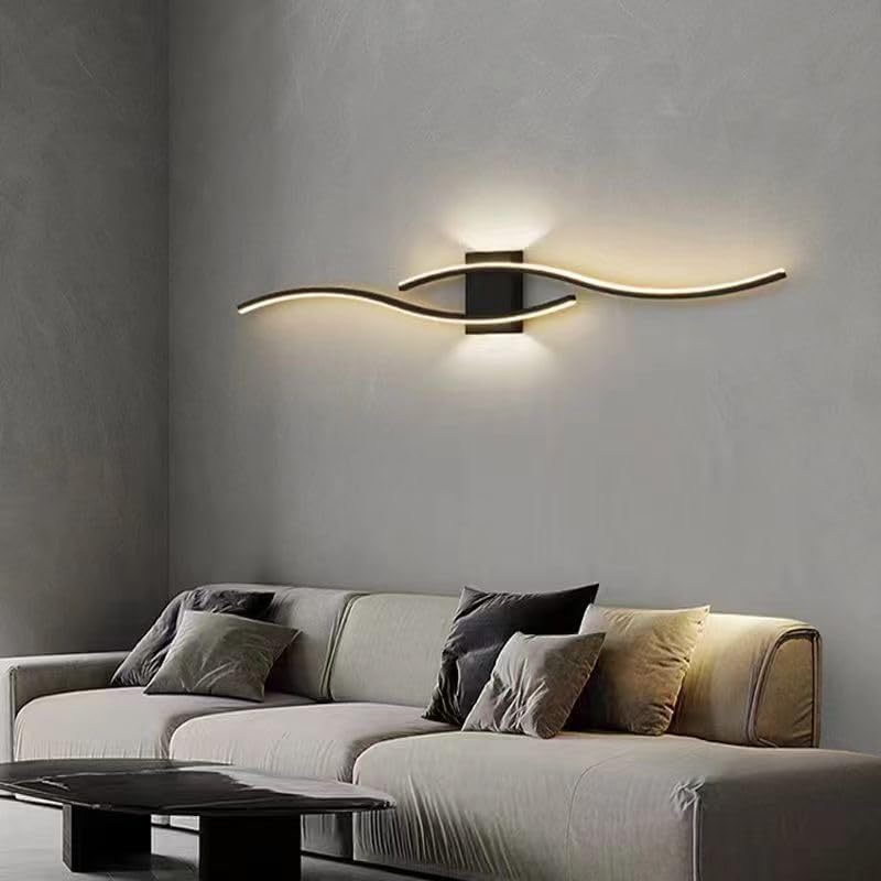 Wall Light - Black Aluminium Frame, Warm Light