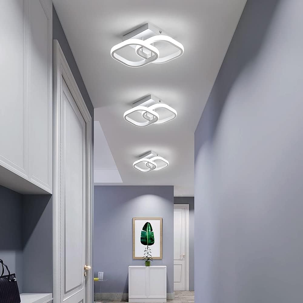 Ceiling Light - White Aluminium Frame, White Light