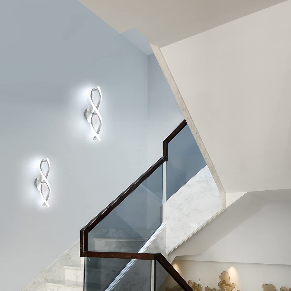 Wandleuchte – weißer Aluminiumrahmen, weißes Licht