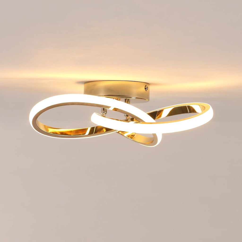 Ceiling Light - Gold Aluminium Frame, Warm Light