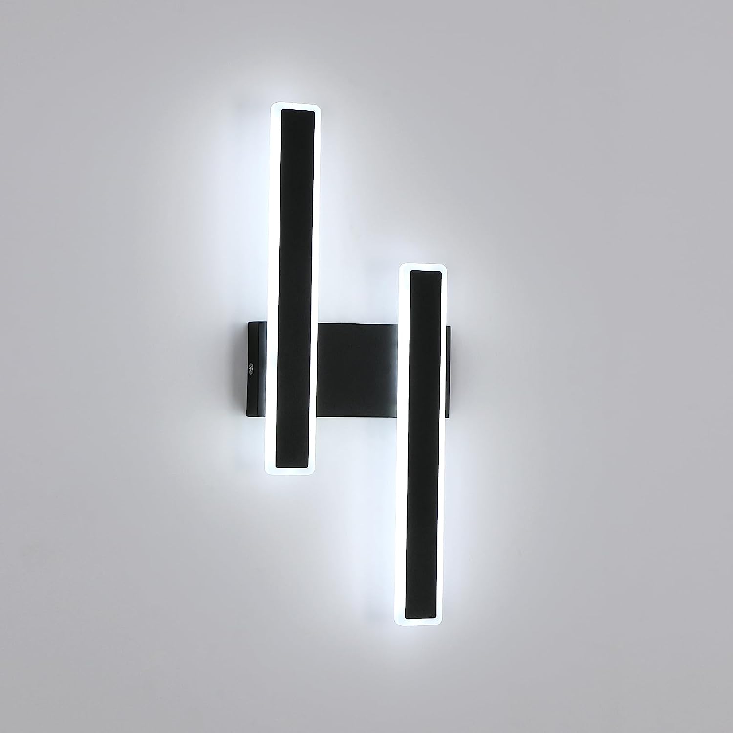 Wall Light - Black Acrylic Frame, White Light