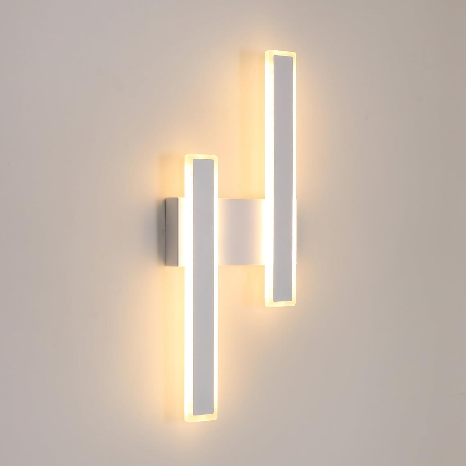Wall Light - White Acrylic Frame, Warm Light