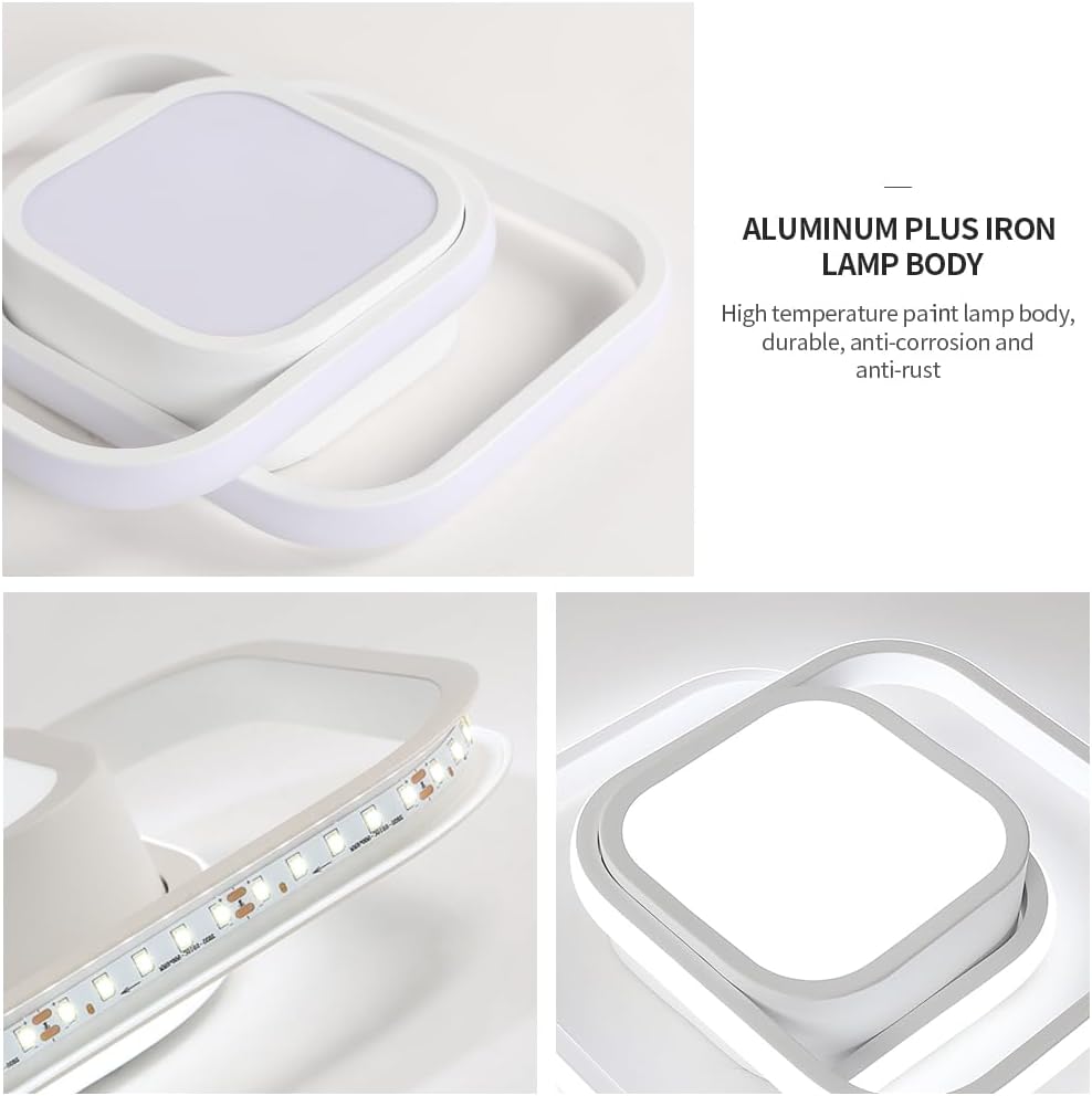 Ceiling Light - White Aluminium Frame, White Light
