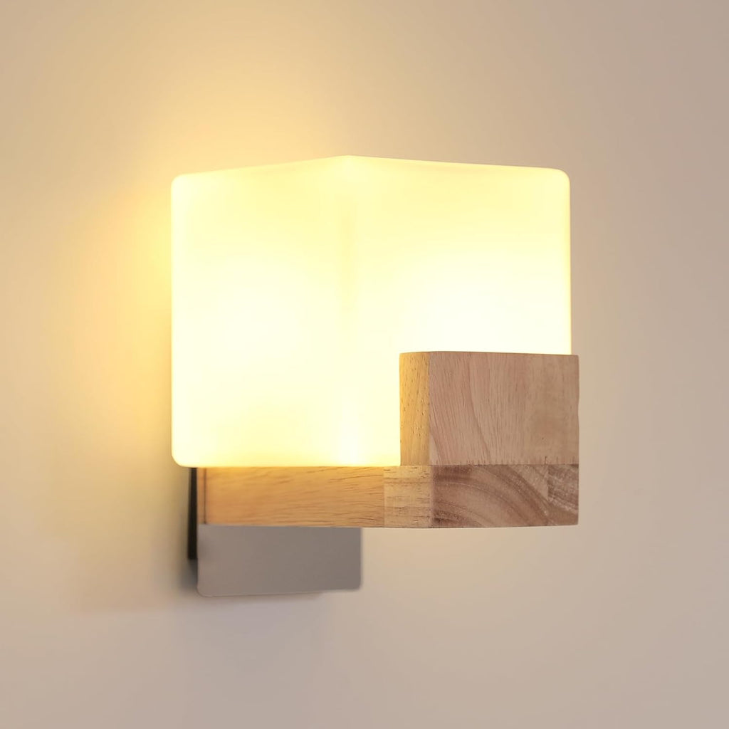 Wall Light - Wood Glass Frame, Tunable
