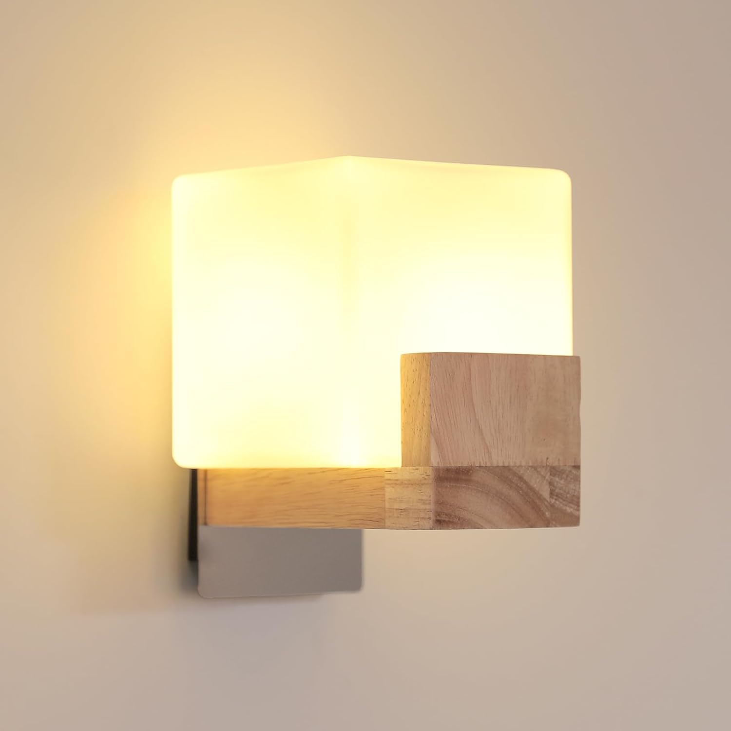 Wall Light - Wood Glass Frame, Tunable