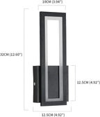 Lampada da Parete - Cornice in Acrilico Nero, Luce Calda