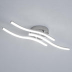 Ceiling Light - Silver Aluminium Frame, White Light