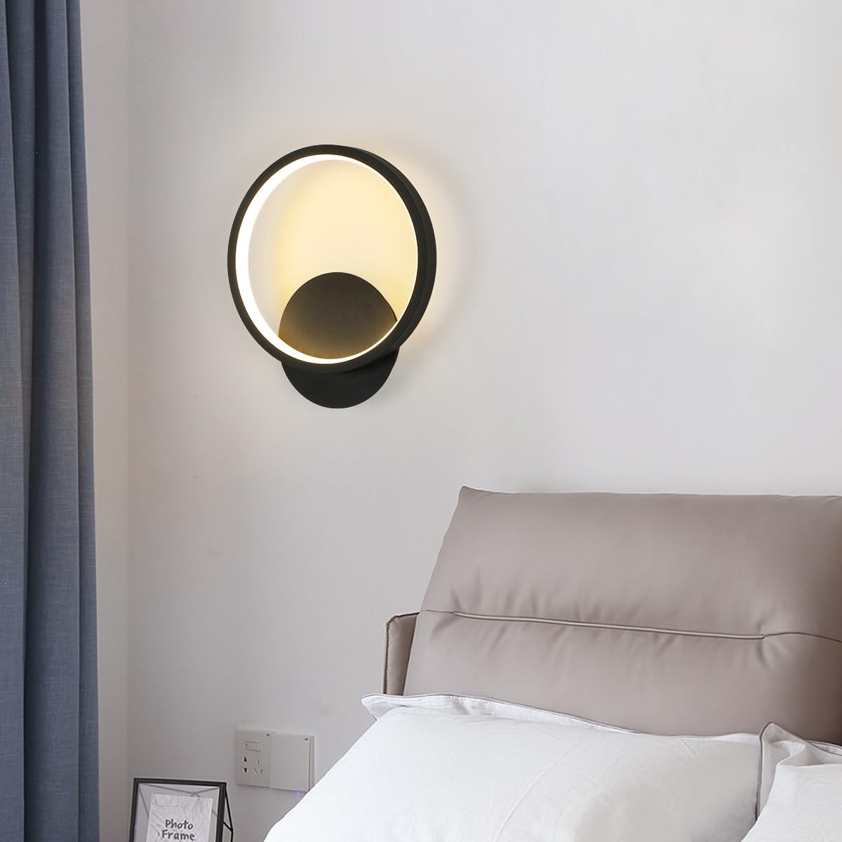 Wall Light - Black Metal Frame, Warm Light