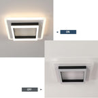 Ceiling Light - Black & White Acrylic Frame, Natural Light