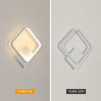 Applique da parete - Telaio in alluminio bianco, Luce calda