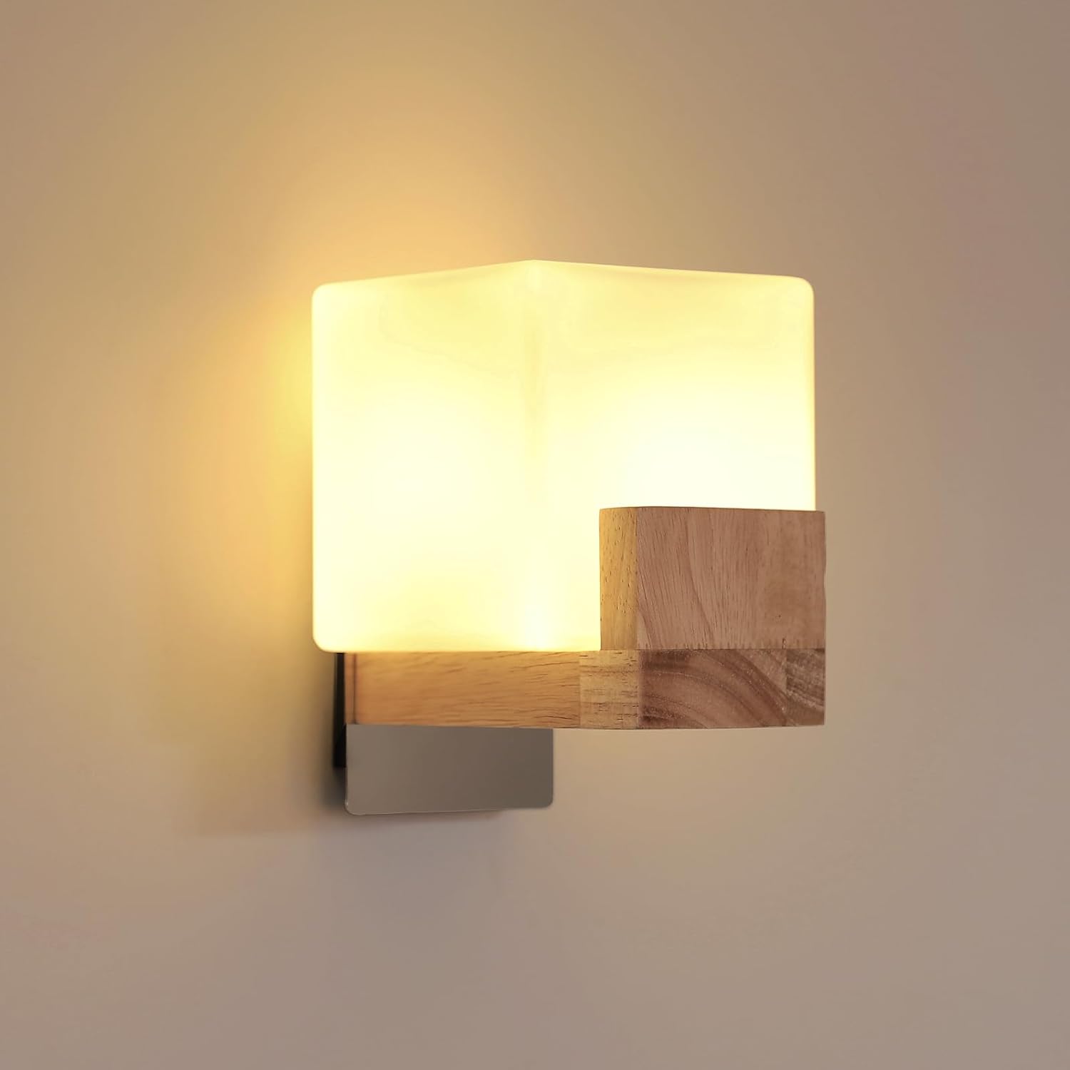 Wall Light - Wood Glass Frame, Tunable