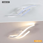 Ceiling Light - White Aluminium Frame, Warm Light