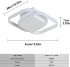 Ceiling Light - White Aluminium Frame, Tunable and Dimmable