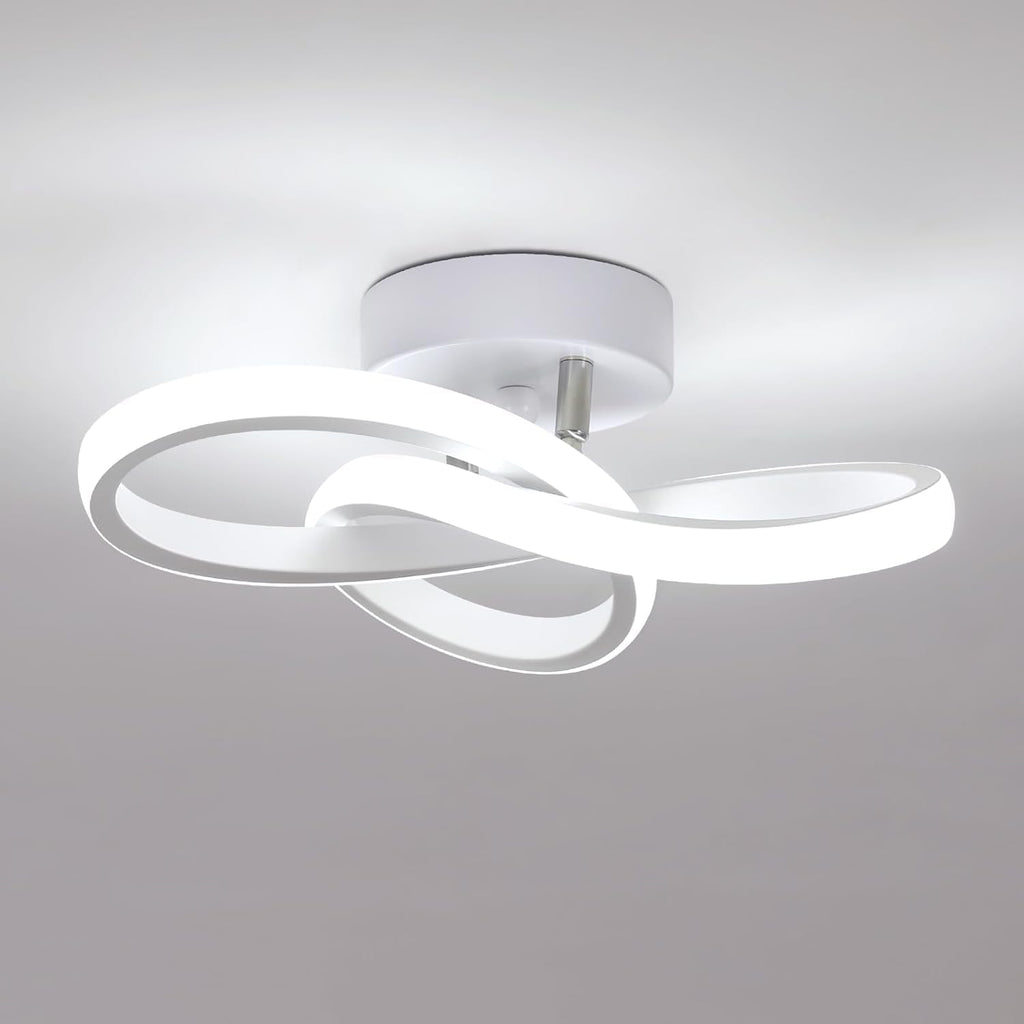 Deckenleuchte - Weißer Aluminiumrahmen, Weißes Licht