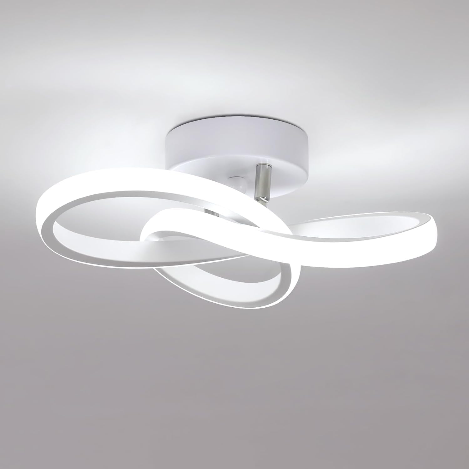 Deckenleuchte - Weißer Aluminiumrahmen, Weißes Licht