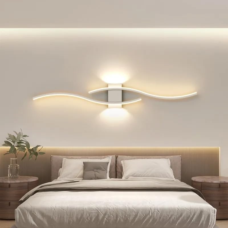 Wall Light - White Aluminium Frame, Warm Light