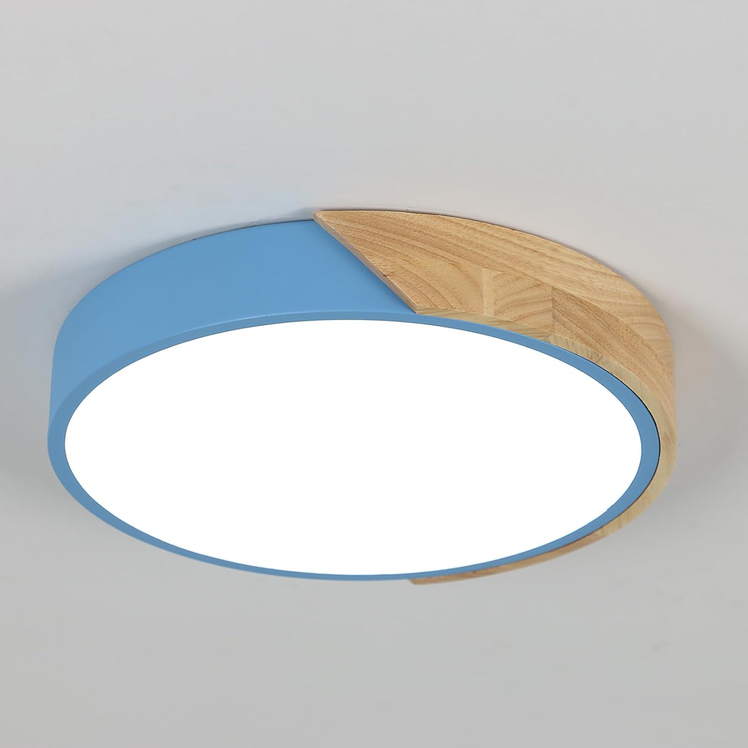 Ceiling Light - Black Metal Frame, White Light