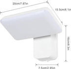 Wall Light - White Aluminium Frame, Warm Light