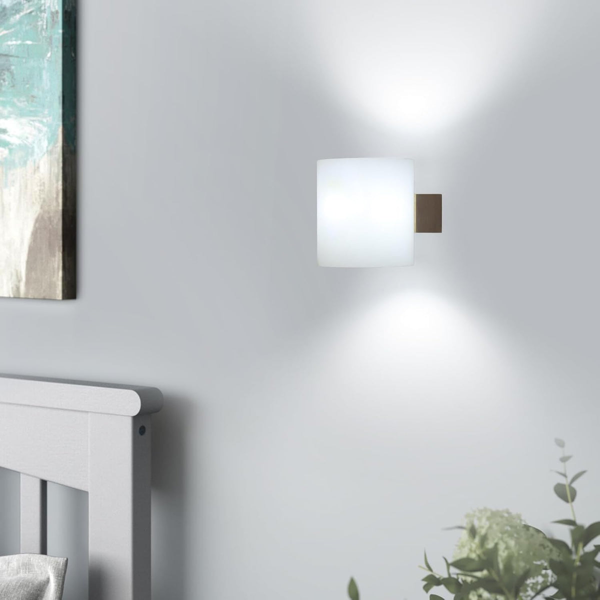 Wall Light - Wood Glass Frame, Tunable