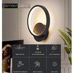 Wall Light - Black Metal Frame, Warm Light