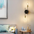 Ceiling Light - Black & Gold Metal Frame