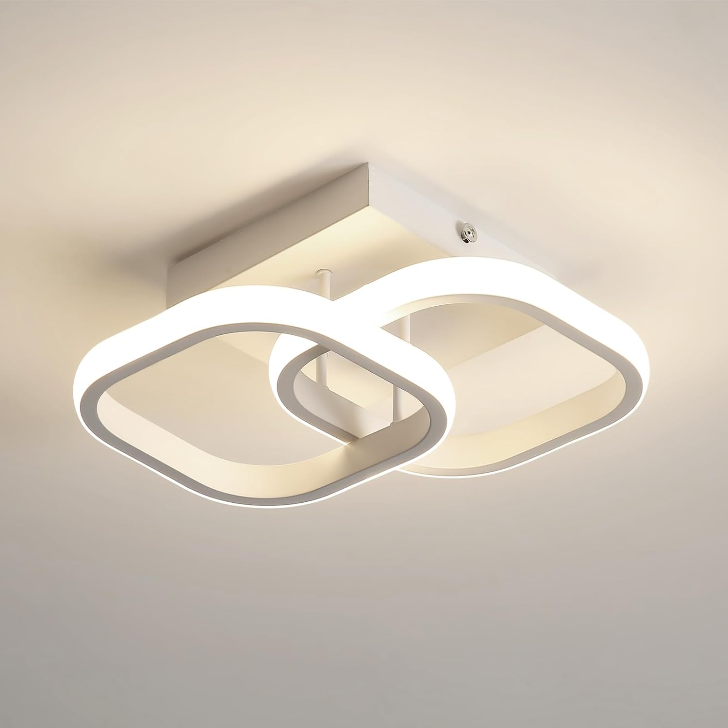 Ceiling Light - White Aluminium Frame, Natural Light