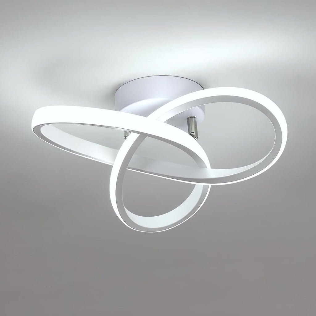 Deckenleuchte - Weißer Aluminiumrahmen, Weißes Licht