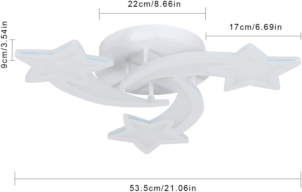 Ceiling Light - White Acrylic Frame, Tunable and Dimmable