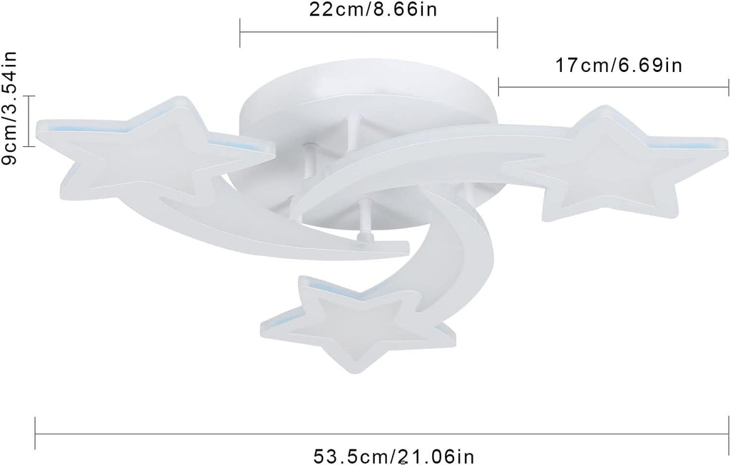 Ceiling Light - White Acrylic Frame, Tunable and Dimmable