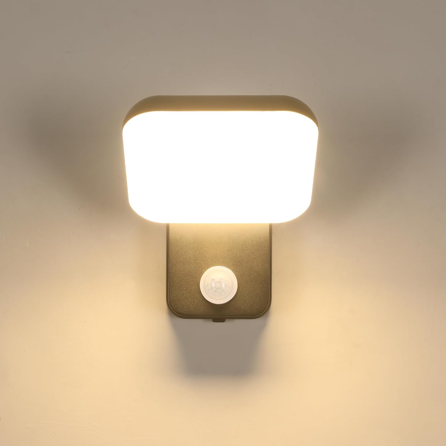 Wall Light - Black Aluminium Frame, Warm Light