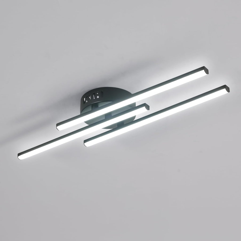 Ceiling Light - Black Aluminium Frame, White Light