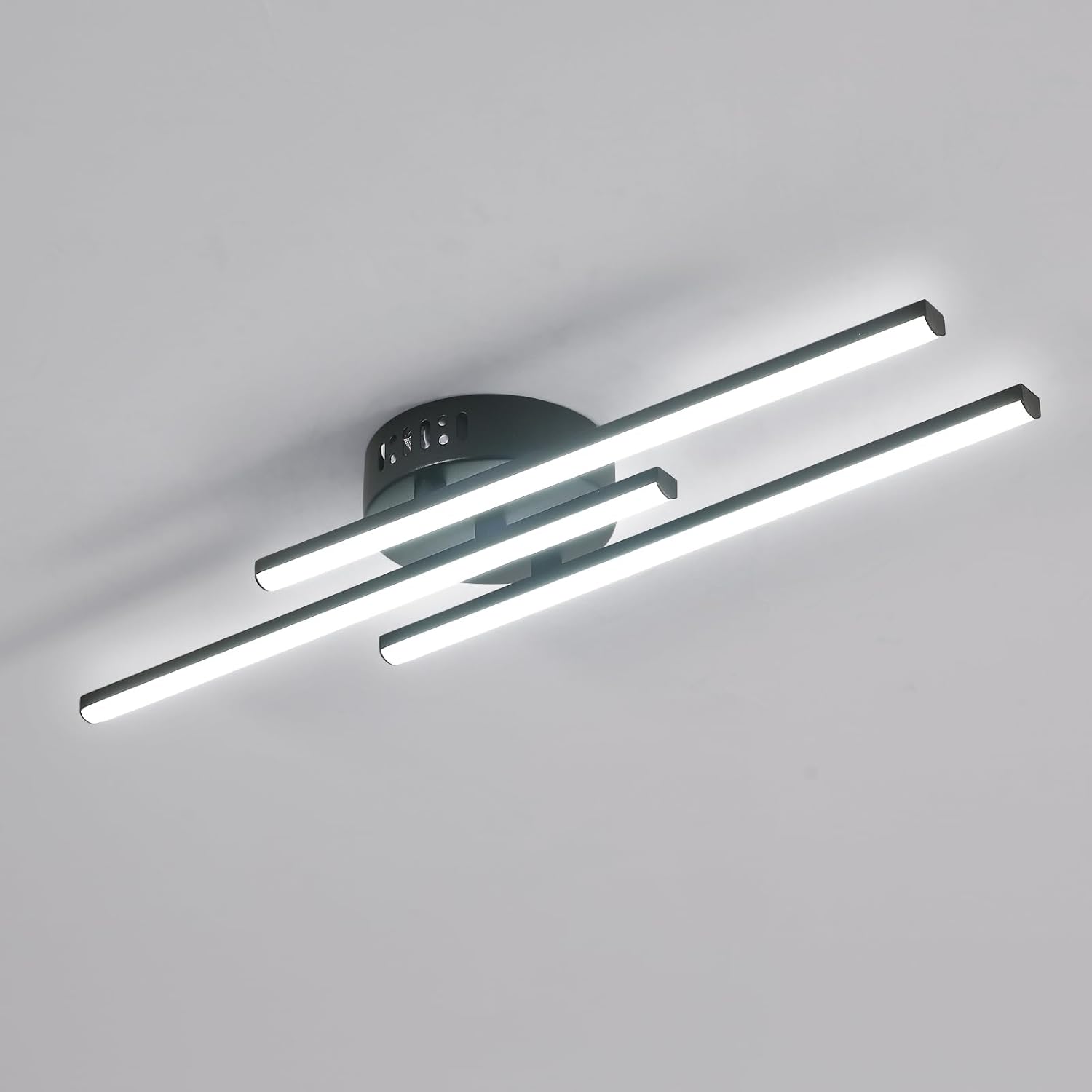 Ceiling Light - Black Aluminium Frame, White Light